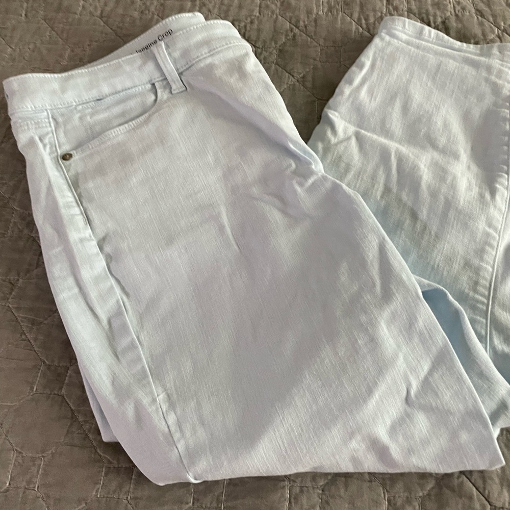 Ladies Talbots high waist jean jogging crop 16 p pants